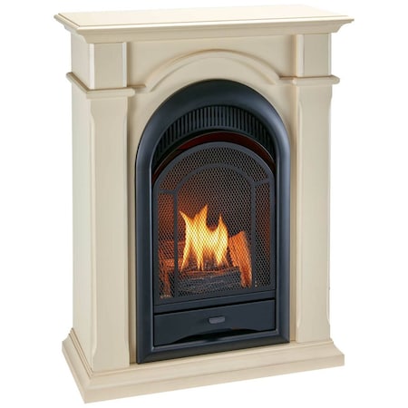Procom Dual Fuel Ventless Gas Fireplace System With Corner Combo Mante PCS150T-1-AW